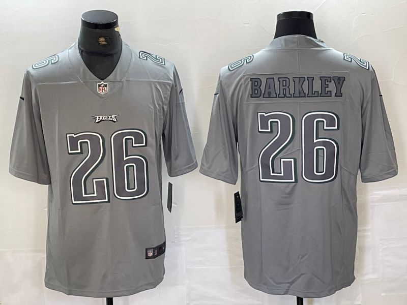 Men Philadelphia Eagles #26 Barkley Grey 2024 Nike Atmospheric edition Limited NFL Jersey style 2->baltimore ravens->NFL Jersey